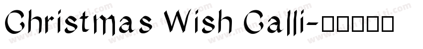 Christmas Wish Calli字体转换